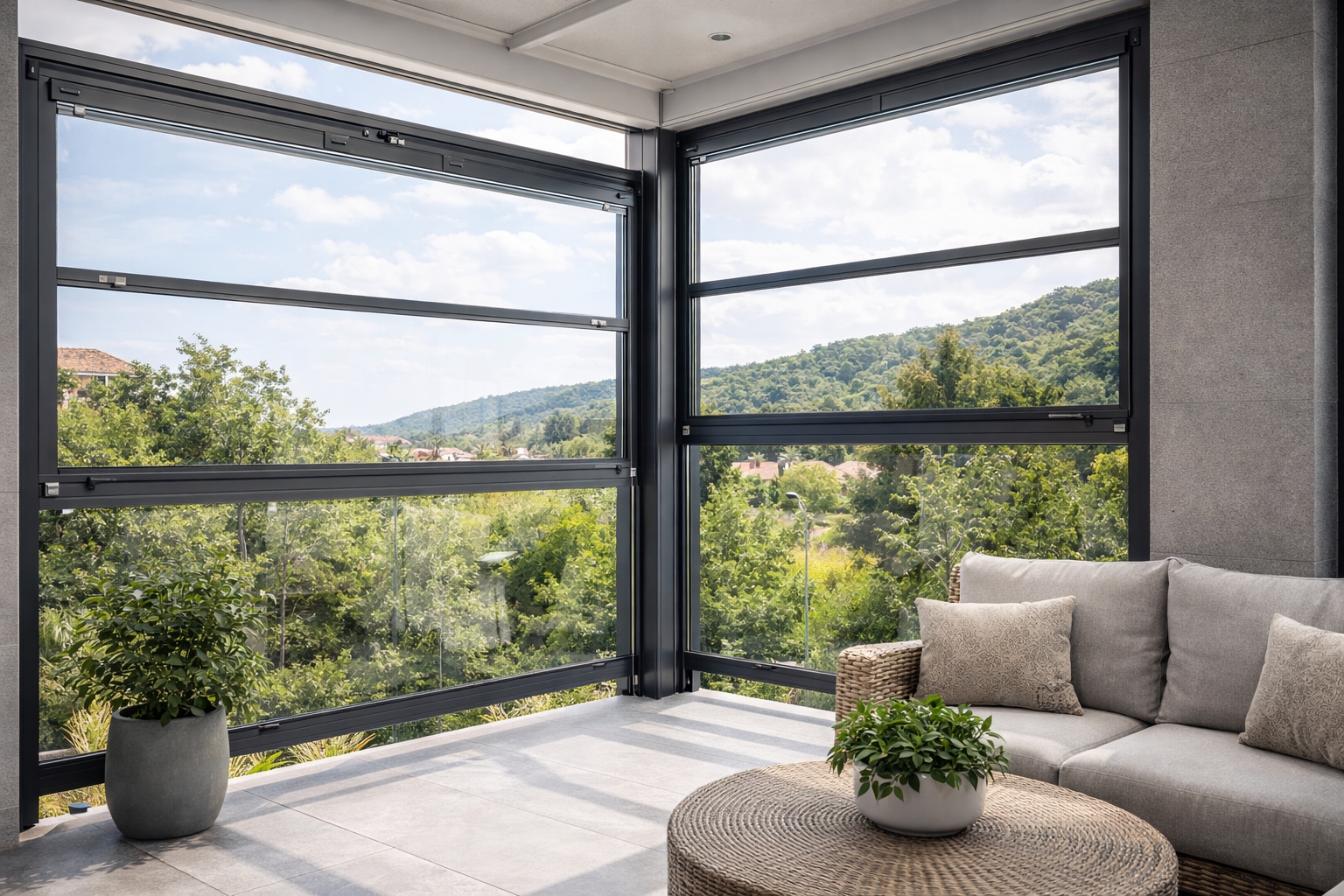 Giyotin Sistemli Cam Balkon